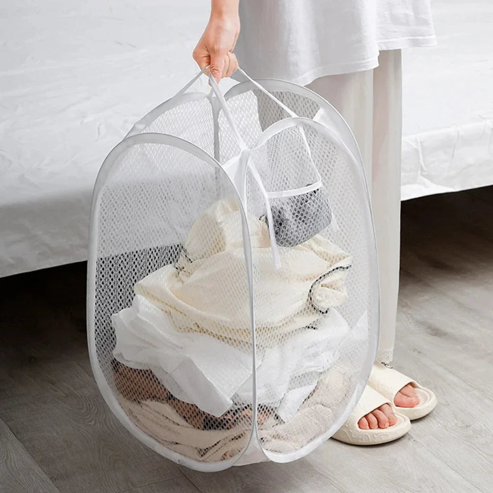 panier à linge pliable ventilé grande capacité portable - vue 5 sur 7