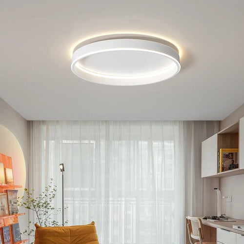 Runde LED-Deckenleuchte minimalistisch und kreativ für Wohnraum-Upgrade - vue 5 sur 12