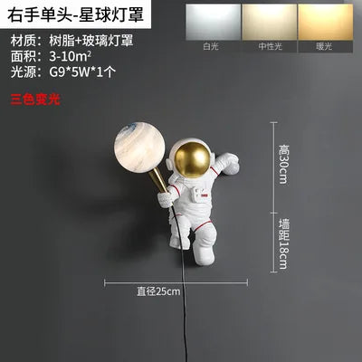applique murale astronaute décoration chambre enfant créative - vue 12 sur 21