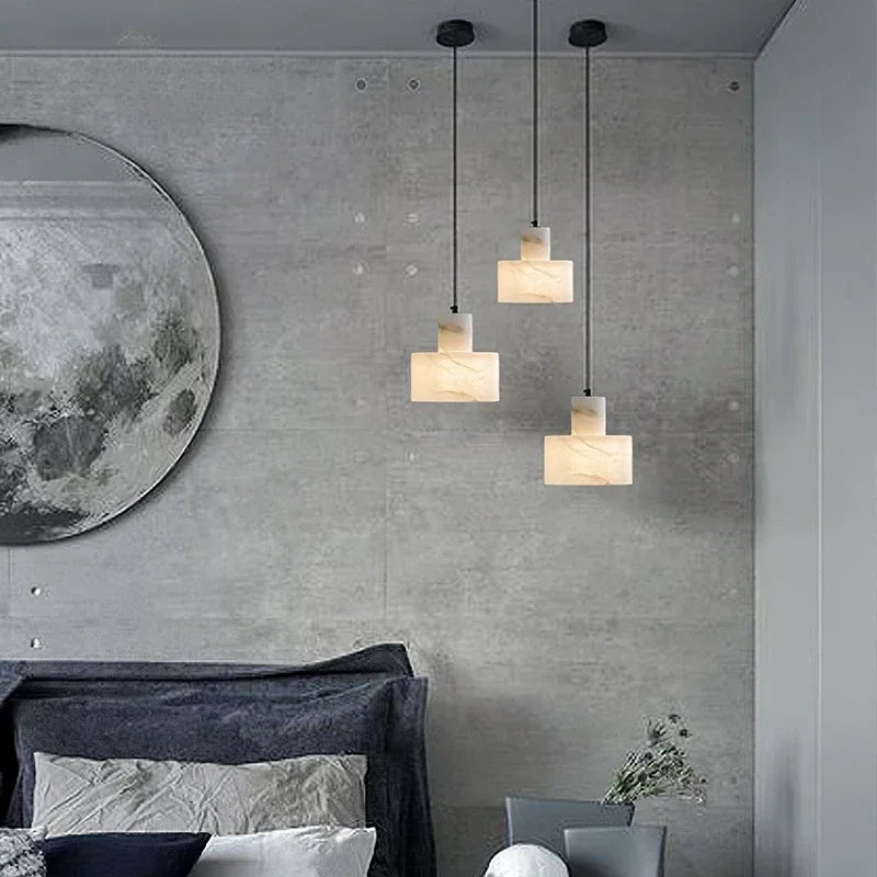 suspension en marbre naturel design moderne pour intérieur élégant - vue 6 sur 7
