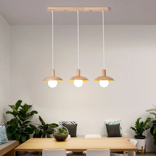 Kronleuchter LED nordischer Stil frische Holzkunst - vue 5 sur 10