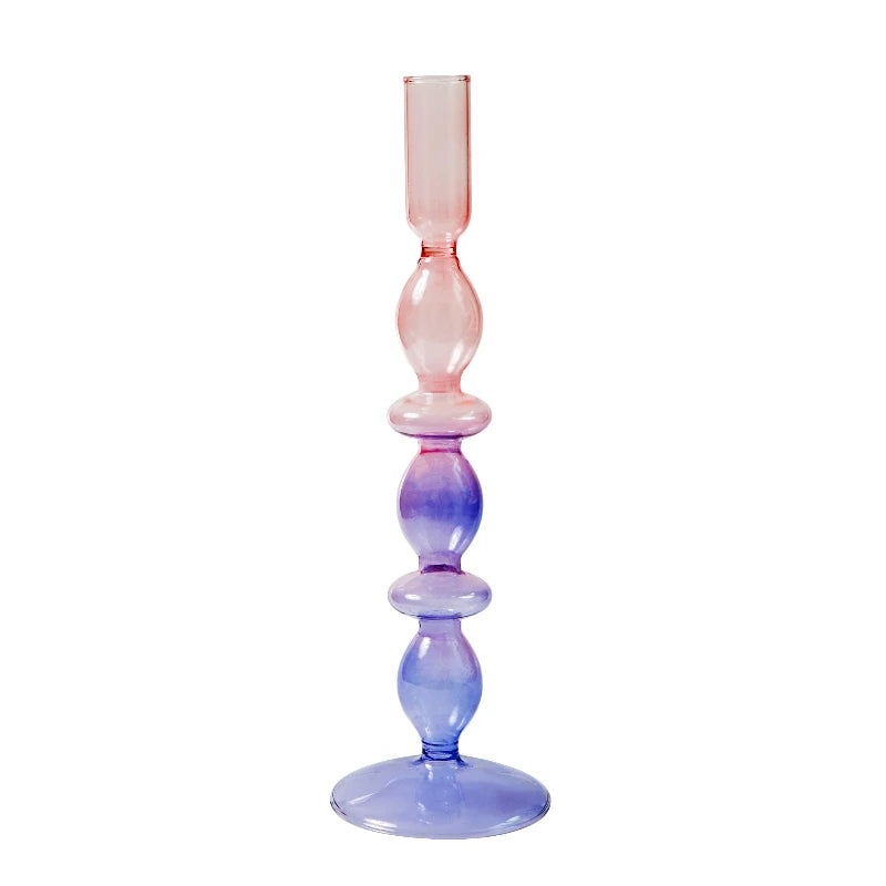 bougeoir en verre pour décorations de fête et mariage - vue 14 sur 16