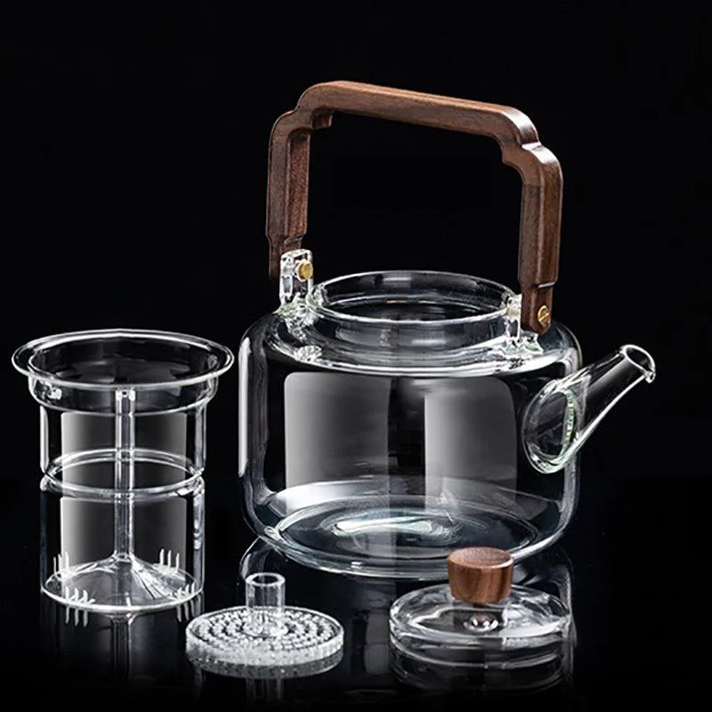 Théière verre 1300ml avec filtre épais cuisson vapeur - vue 7 sur 7