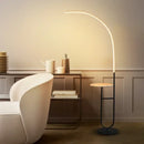 lampadaire à led avec rangement design minimaliste pour lecture et détente
