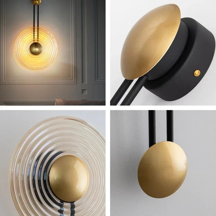 LED-Wandleuchte nordisch mit Wellen modern und schlicht - vue 5 sur 10