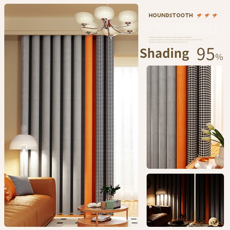 Rideau occultant moderne minimaliste pour salon et chambre