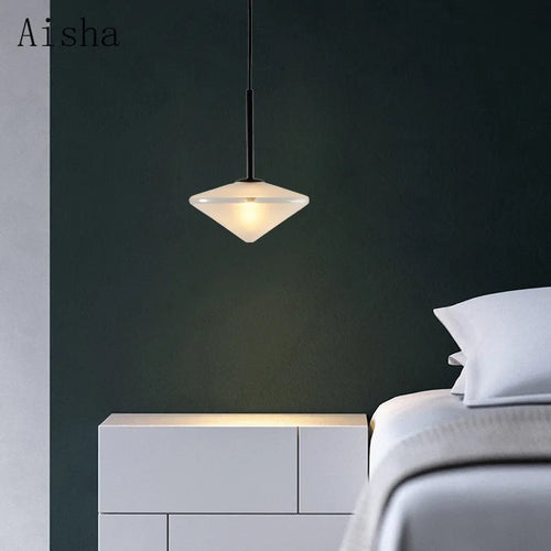Postmoderne Pendelleuchte aus Glas für elegante Innendekoration - vue 4 sur 7