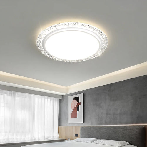 lustre moderne simple en cristal led de luxe
