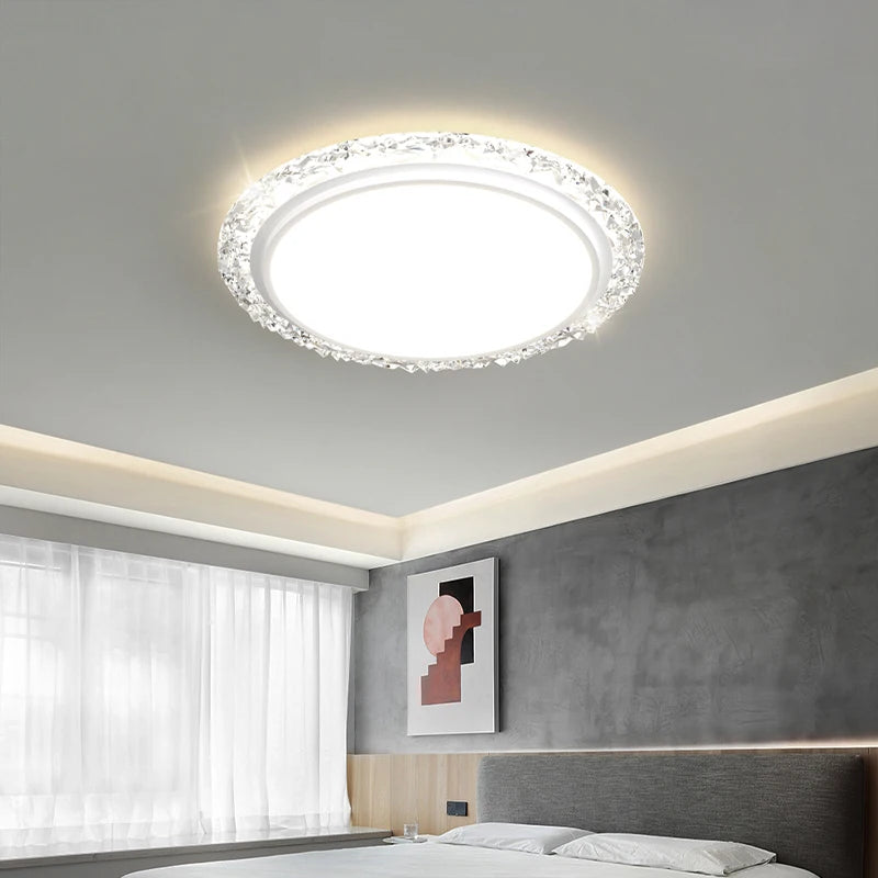 lustre moderne simple en cristal led de luxe - vue 6 sur 24