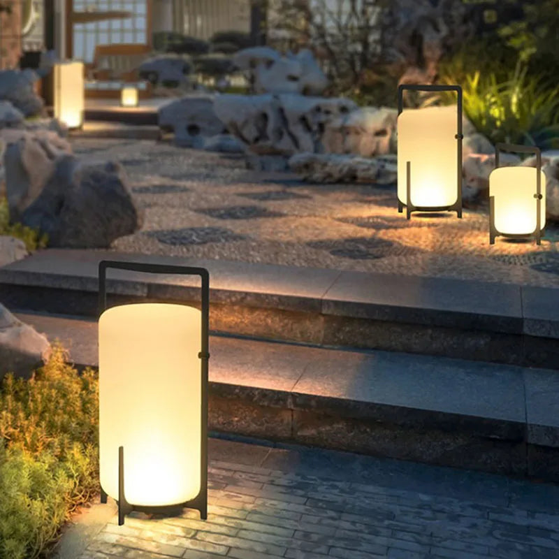 lampadaire moderne solaire pour intérieur et extérieur - vue 5 sur 9