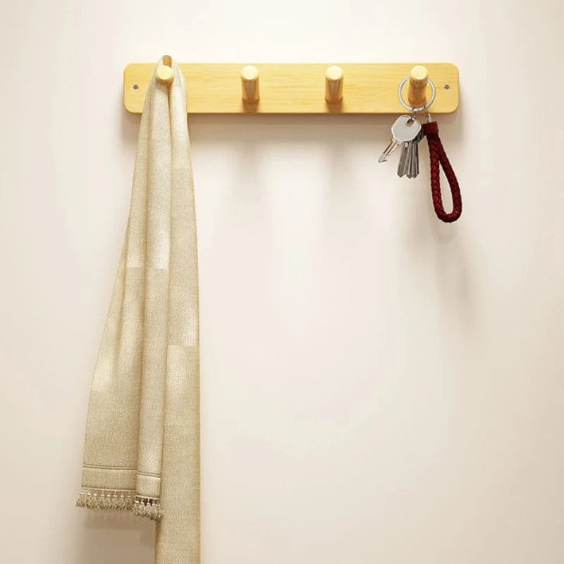 portemanteaux en bambou double couche pour rangement créatif - vue 5 sur 10