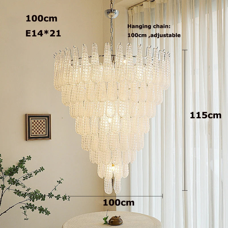 Pendelleuchte aus farbigem Glas mit dekorativem Blatt für ein stilvolles Interieur - vue 9 sur 12
