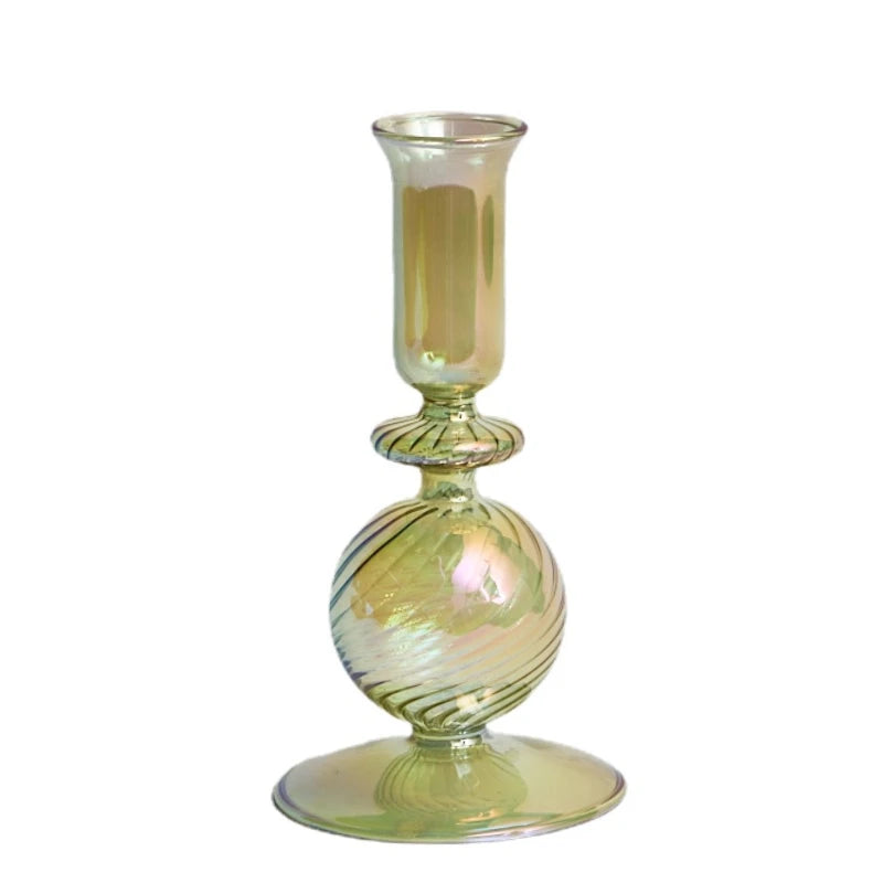 bougeoirs rétro coniques en verre pour décoration élégante - vue 21 sur 32