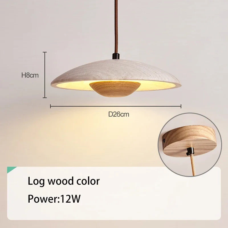 Nordischer Retro-Kronleuchter aus Travertin im Wabi-Sabi-Stil LED-Pendelleuchte
