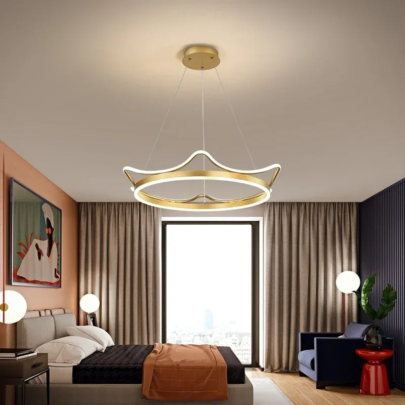 lustre led en forme d'anneau pour chambre d'enfants