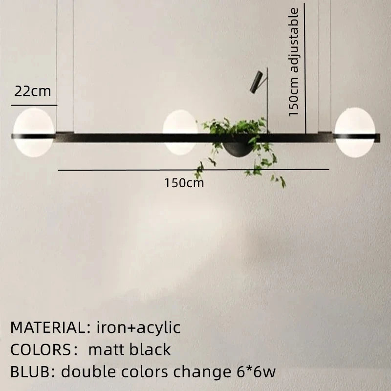 Moderner DIY-LED-Kronleuchter mit Blumentopf für himmlischen Garten - vue 11 sur 18