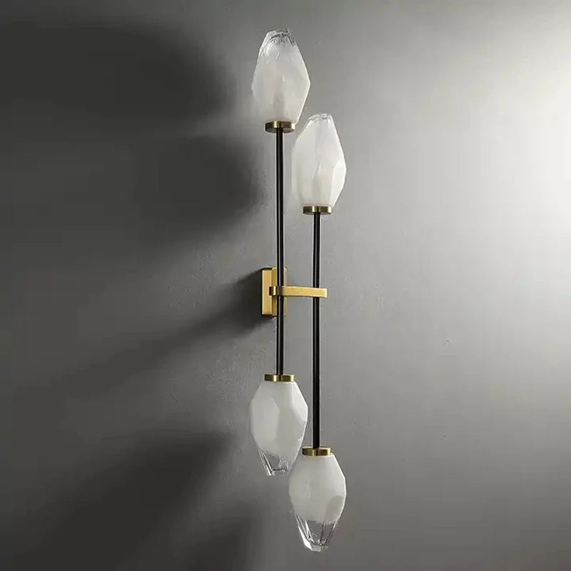 applique murale nordique en cuivre et laiton avec éclairage led rétro moderne - vue 3 sur 8