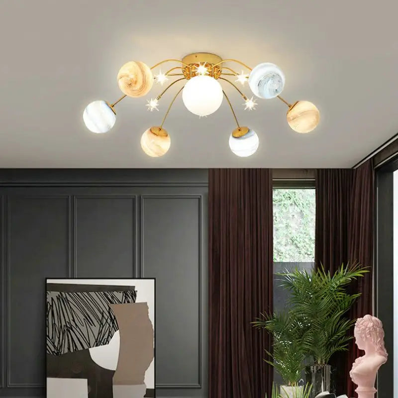 plafonnier étoile moderne décoratif pour une ambiance romantique - vue 3 sur 7