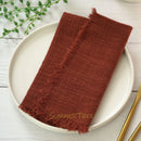 Serviette de table gaze coton lot 12 rustique