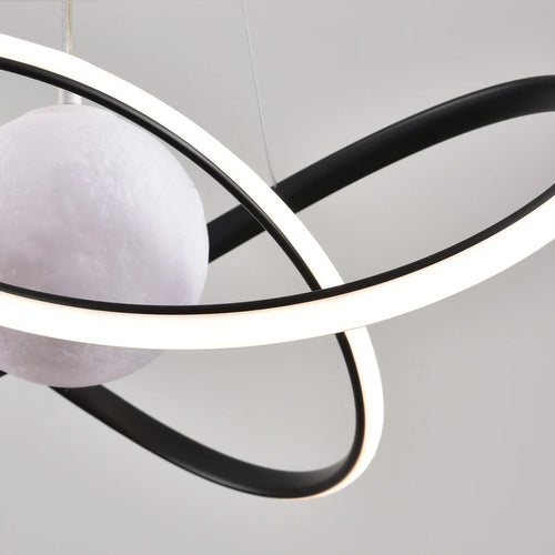 lampes suspendues nordiques style loft avec ampoules lune led