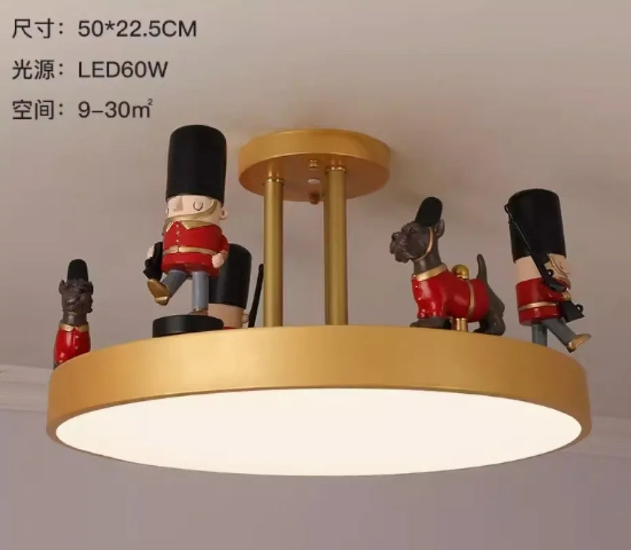 plafonnier créatif soldat américain britannique protection des yeux minimaliste - vue 7 sur 7