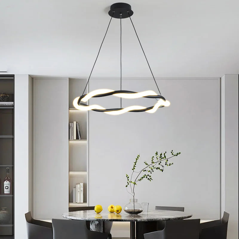 plafonnier led multicouches design luxe pour décoration intérieure - vue 5 sur 9