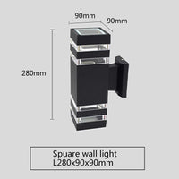 LED-Außenwandleuchte Design rund oder quadratisch