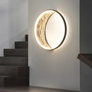 Post-moderne LED Art croissant porche couloir applique chambre salon fond mur lune lampe créative lune décorative