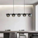 Moderne Pendelleuchte aus schwarzem Glas