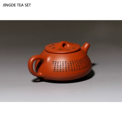 Théière yixing artisanale zisha motif coeur avec louche