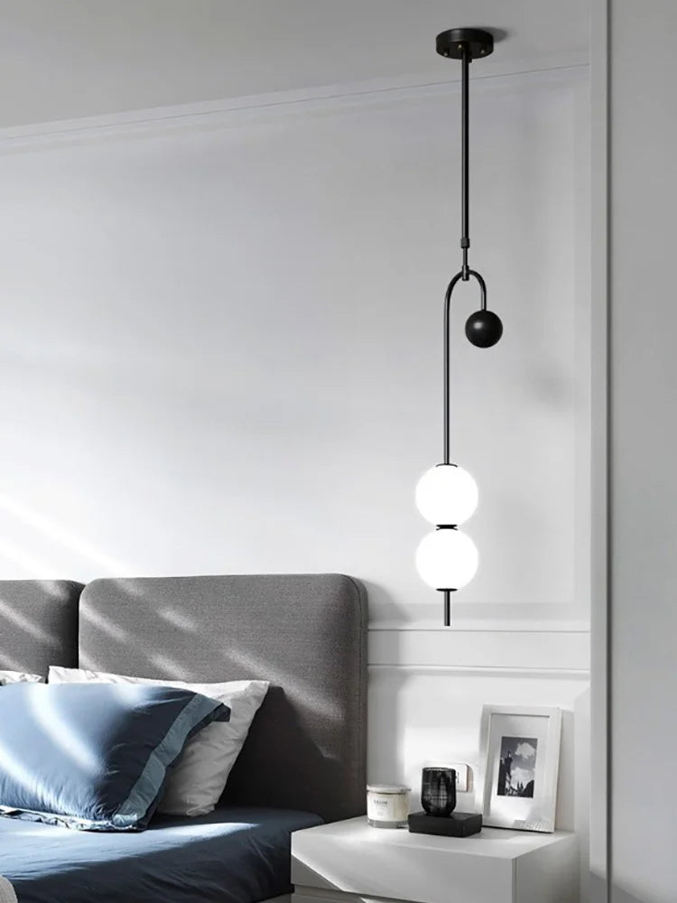 LED-Kronleuchter aus Eisen und Glas für die Innendekoration - vue 3 sur 8