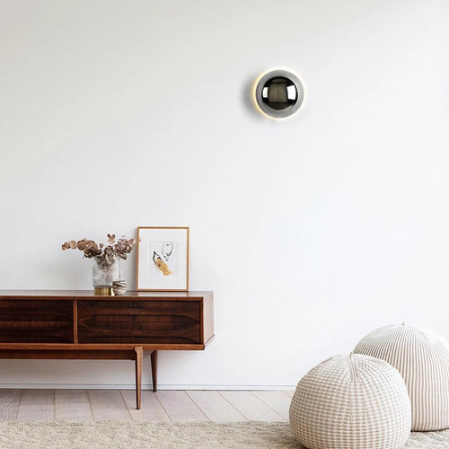 Luxuriöse Wandleuchte im modernen minimalistischen mittelalterlichen Stil mit Solartechnologie - vue 4 sur 8
