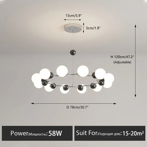 Moderne LED-Pendelleuchte für elegante Innendekoration - vue 16 sur 22