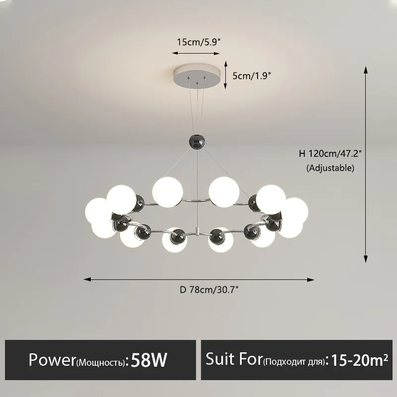 Moderne LED-Pendelleuchte für elegante Innendekoration - vue 15 sur 22