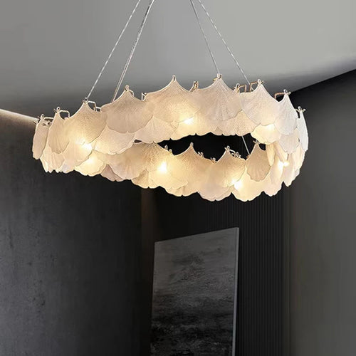Minimalistischer Retro-Kronleuchter aus Glas für elegante Einrichtung - vue 4 sur 11