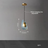 suspension en verre moderne petite lampe à main