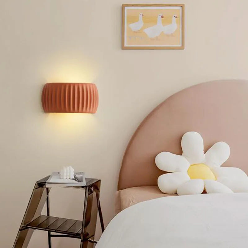 Nordique crème mur Led lumière chambre de fille salon chambre décoration applique applique escalier couloir couloir citrouille forme lampe - vue 3 sur 9