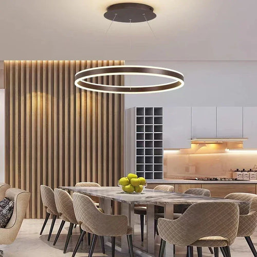 lustre led moderne luminescence haut bas lampes suspendues décor luminaire