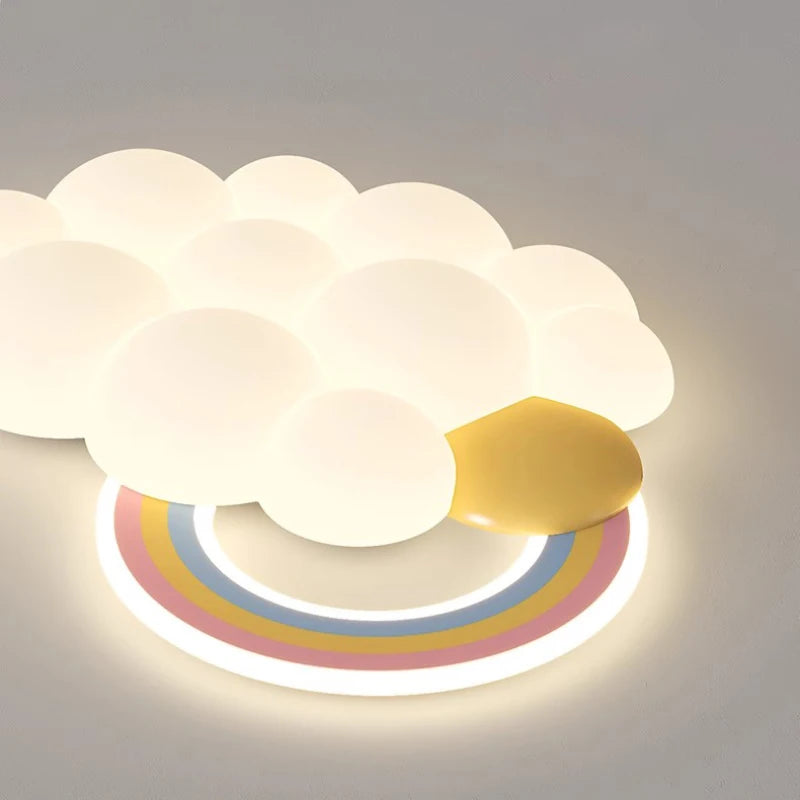LED-Deckenleuchte Wolke Regenbogen für Kinderzimmer - vue 6 sur 10