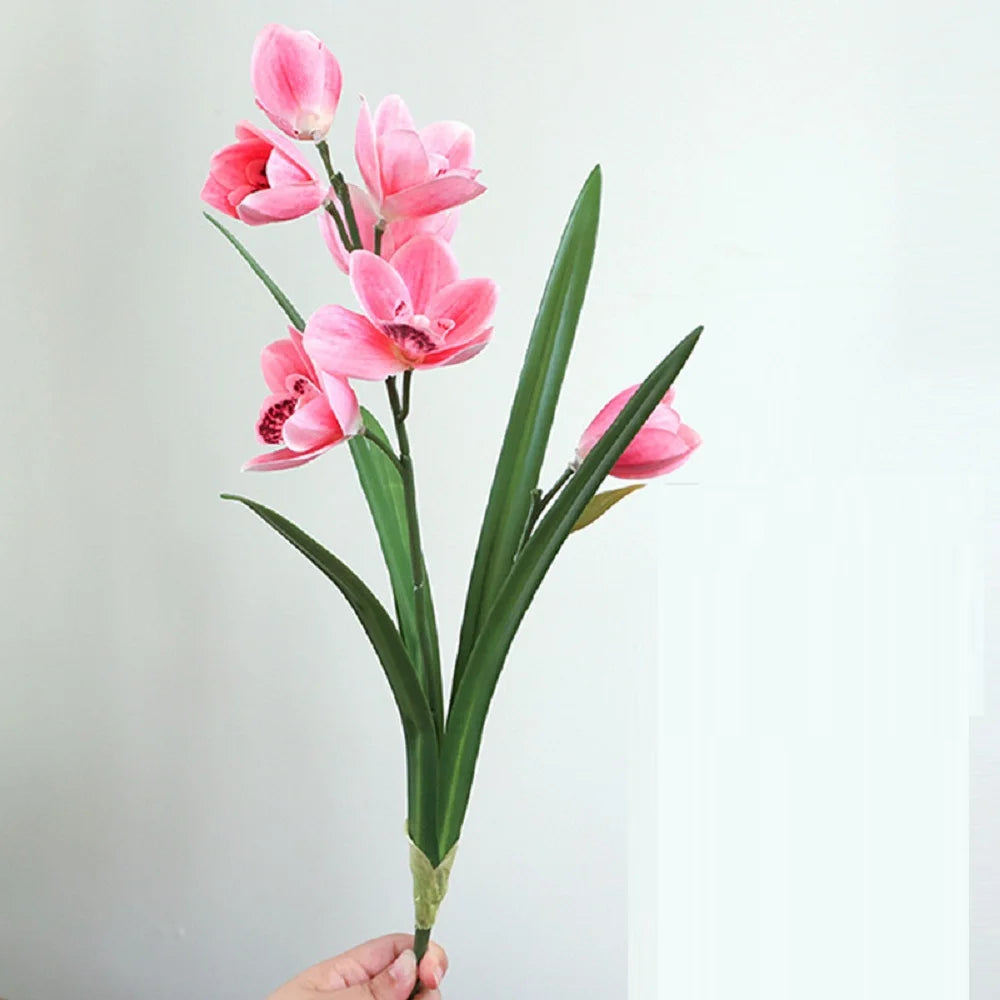 fleurs artificielles cymbidium pour décoration mariage et événements - vue 9 sur 11
