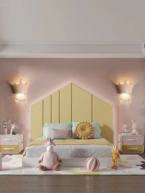 applique murale couronne nordique en résine pour chambre enfant mignonne