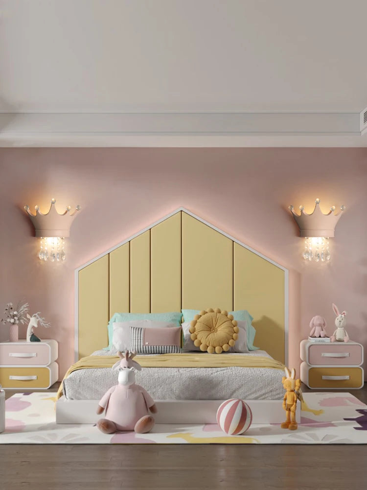 applique murale couronne nordique en résine pour chambre enfant mignonne - vue 3 sur 12