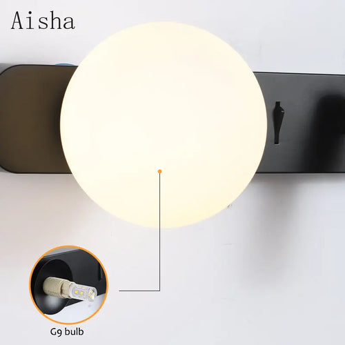 Dekorative LED-Wandleuchte nordisches Design Mond für den Innenbereich - vue 5 sur 8