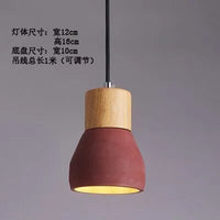 lampe led suspendue style nordique vintage en béton et bois