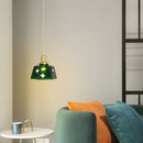 suspension nordique en verre teinté et cuivre élégant