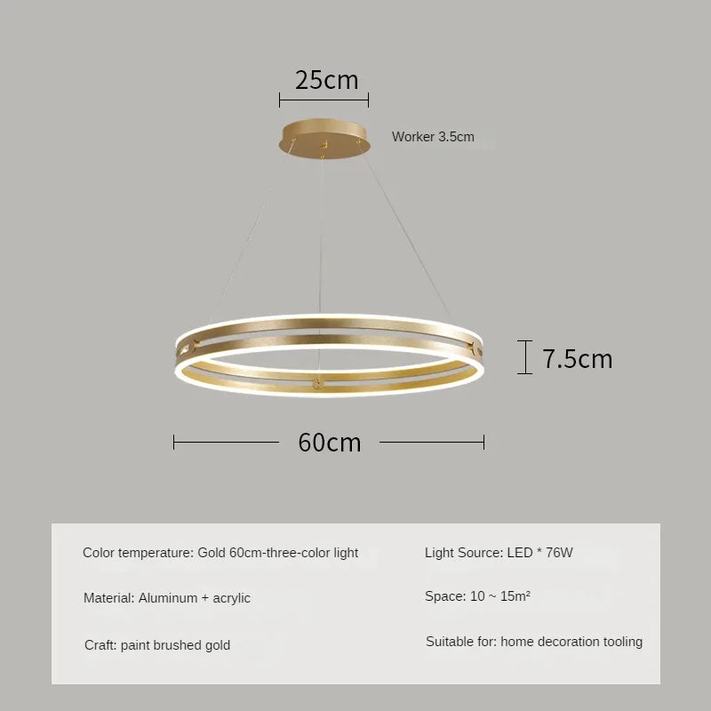 lustre circulaire moderne pour décoration intérieure créative et élégante - vue 15 sur 15