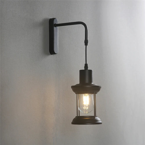 applique murale d'art nordique en fer led rétro pour bar café restaurant