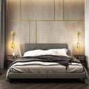 applique murale led moderne de luxe avec anneau doré décoratif d'intérieur