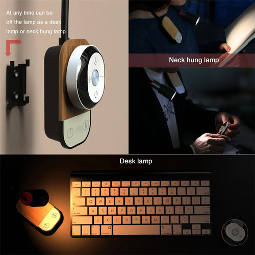 Moderne nordische LED-Nachttischlampe wiederaufladbar mit Fernbedienung dimmbar - vue 5 sur 8