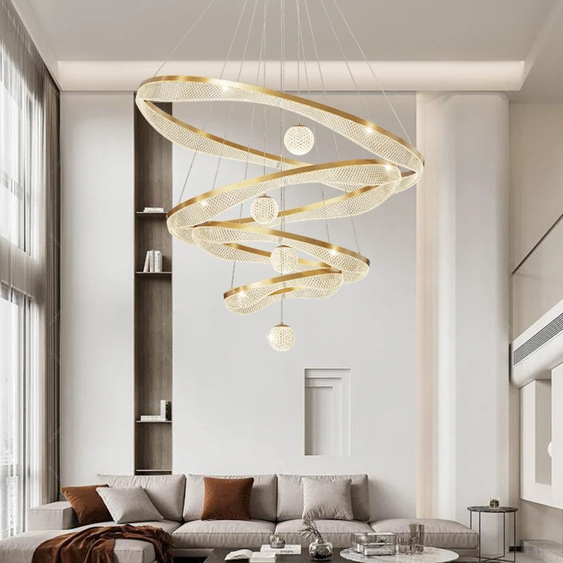 suspension moderne à led pour éclairage intérieur élégant - vue 4 sur 22